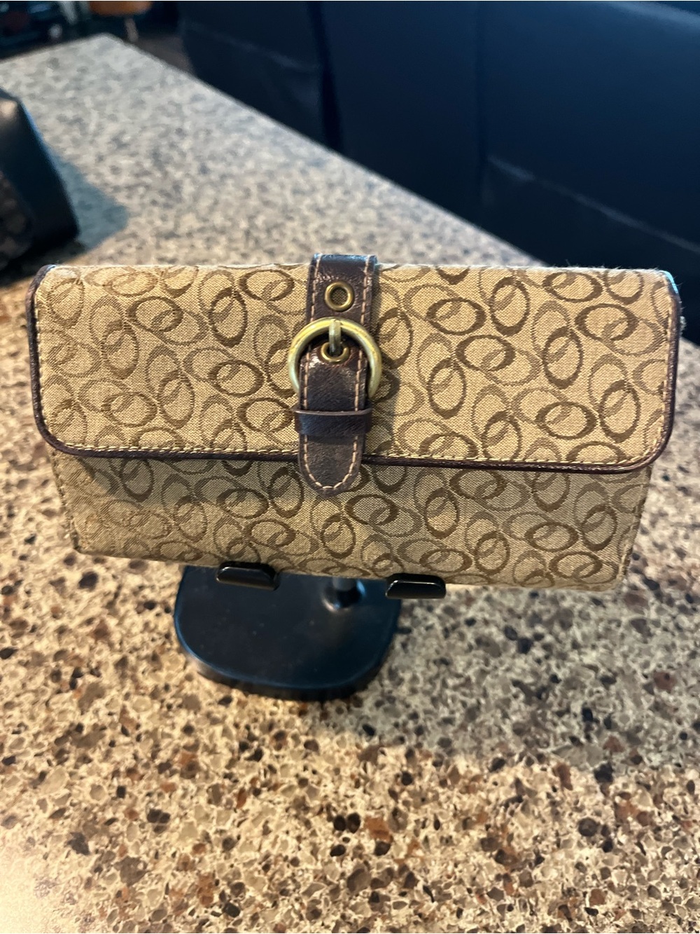 Coach Wallet with Buckle Detail - Beige/Brown